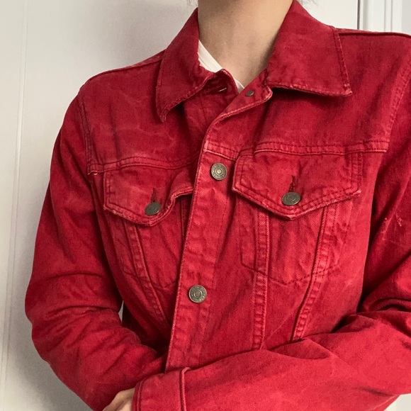 cropped denim jean jacket - Picture 4 of 12